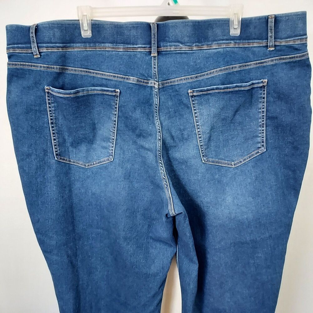 Terra & Sky Women's Plus Size 4X Blue Jean Denim Jegging Pull On Stretch - Picture 5 of 13